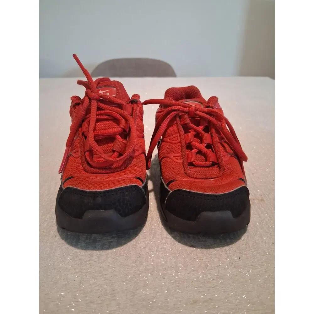Nike Little Air Max Plus TD University Red Black CI5651-600 Size 7C No Insoles